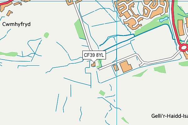 CF39 8YL map - OS VectorMap District (Ordnance Survey) CF39 8YL map - OS VectorMap District (Ordnance Survey)