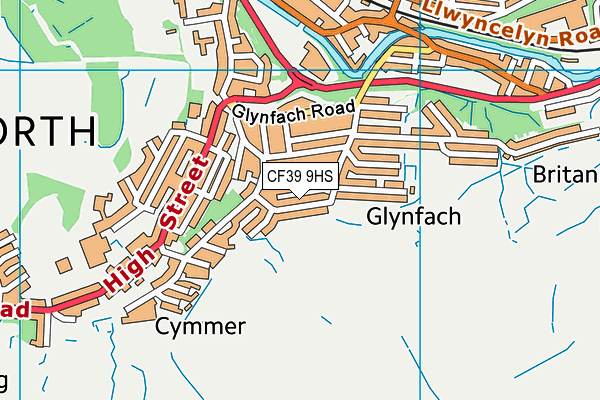 CF39 9HS map - OS VectorMap District (Ordnance Survey) CF39 9HS map - OS VectorMap District (Ordnance Survey)
