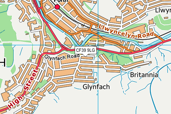 CF39 9LG map - OS VectorMap District (Ordnance Survey) CF39 9LG map - OS VectorMap District (Ordnance Survey)