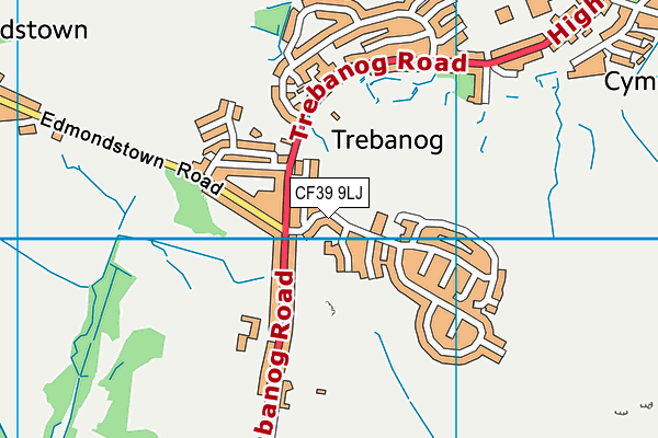 CF39 9LJ map - OS VectorMap District (Ordnance Survey) CF39 9LJ map - OS VectorMap District (Ordnance Survey)