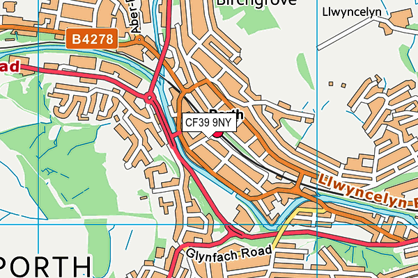 CF39 9NY map - OS VectorMap District (Ordnance Survey) CF39 9NY map - OS VectorMap District (Ordnance Survey)