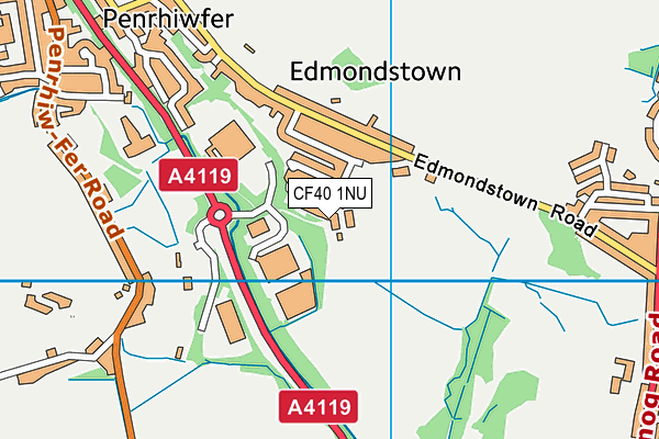 CF40 1NU map - OS VectorMap District (Ordnance Survey) CF40 1NU map - OS VectorMap District (Ordnance Survey)