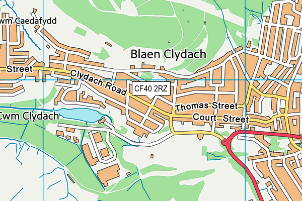 CF40 2RZ map - OS VectorMap District (Ordnance Survey) CF40 2RZ map - OS VectorMap District (Ordnance Survey)