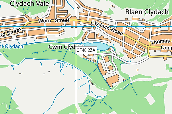 CF40 2ZA map - OS VectorMap District (Ordnance Survey) CF40 2ZA map - OS VectorMap District (Ordnance Survey)