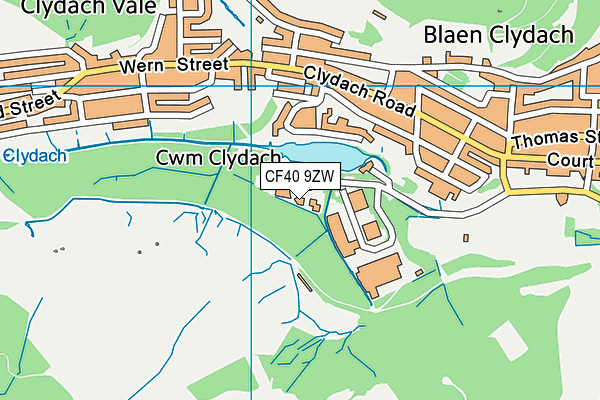 CF40 9ZW map - OS VectorMap District (Ordnance Survey) CF40 9ZW map - OS VectorMap District (Ordnance Survey)