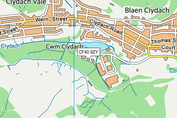CF40 9ZY map - OS VectorMap District (Ordnance Survey) CF40 9ZY map - OS VectorMap District (Ordnance Survey)