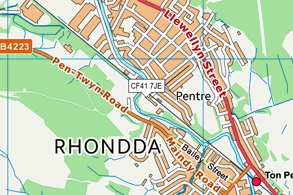 CF41 7JE map - OS VectorMap District (Ordnance Survey) CF41 7JE map - OS VectorMap District (Ordnance Survey)