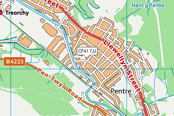 CF41 7JJ map - OS VectorMap District (Ordnance Survey) CF41 7JJ map - OS VectorMap District (Ordnance Survey)