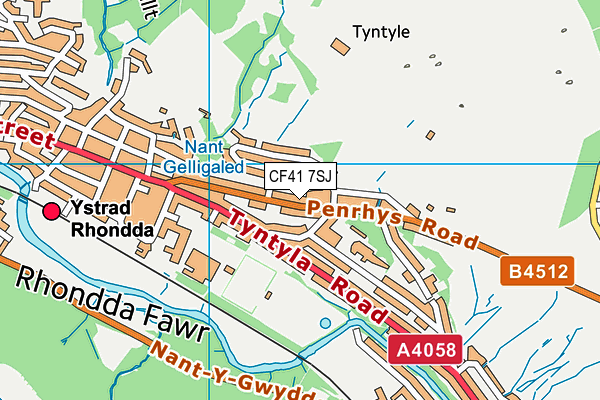 CF41 7SJ map - OS VectorMap District (Ordnance Survey) CF41 7SJ map - OS VectorMap District (Ordnance Survey)