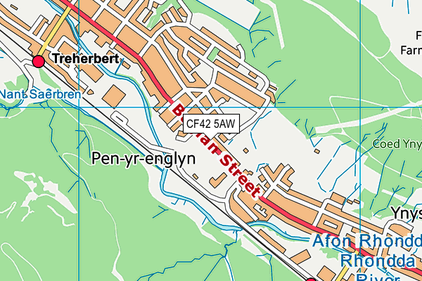 CF42 5AW map - OS VectorMap District (Ordnance Survey) CF42 5AW map - OS VectorMap District (Ordnance Survey)
