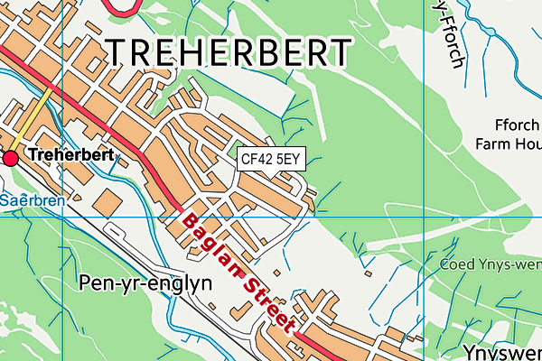 CF42 5EY map - OS VectorMap District (Ordnance Survey) CF42 5EY map - OS VectorMap District (Ordnance Survey)