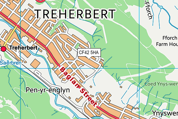 CF42 5HA map - OS VectorMap District (Ordnance Survey) CF42 5HA map - OS VectorMap District (Ordnance Survey)