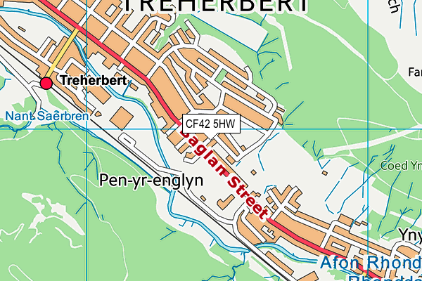 CF42 5HW map - OS VectorMap District (Ordnance Survey) CF42 5HW map - OS VectorMap District (Ordnance Survey)