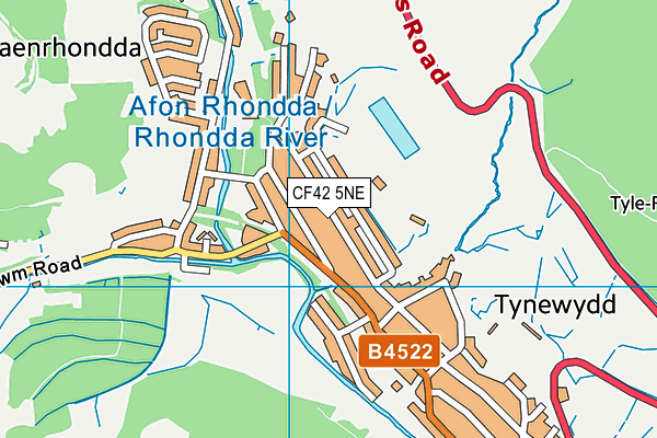 CF42 5NE map - OS VectorMap District (Ordnance Survey) CF42 5NE map - OS VectorMap District (Ordnance Survey)