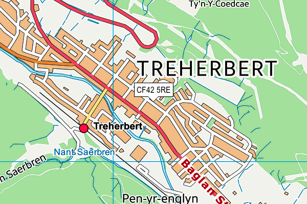 CF42 5RE map - OS VectorMap District (Ordnance Survey) CF42 5RE map - OS VectorMap District (Ordnance Survey)