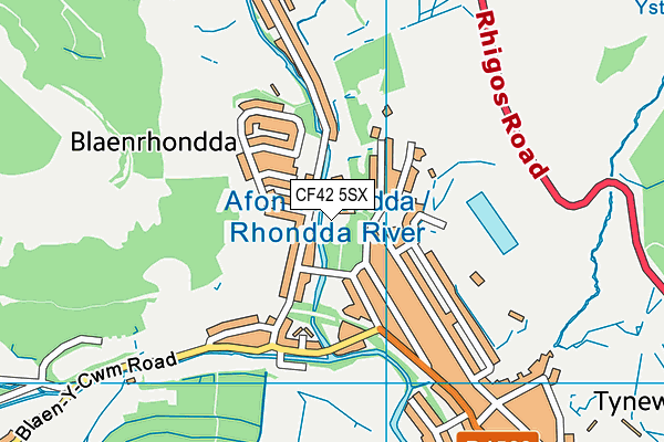 CF42 5SX map - OS VectorMap District (Ordnance Survey) CF42 5SX map - OS VectorMap District (Ordnance Survey)