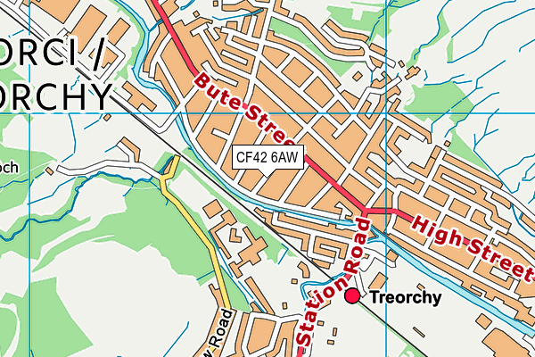 CF42 6AW map - OS VectorMap District (Ordnance Survey) CF42 6AW map - OS VectorMap District (Ordnance Survey)