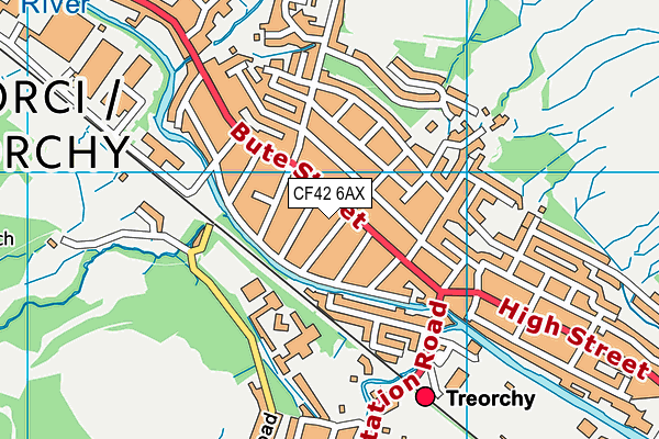 CF42 6AX map - OS VectorMap District (Ordnance Survey) CF42 6AX map - OS VectorMap District (Ordnance Survey)