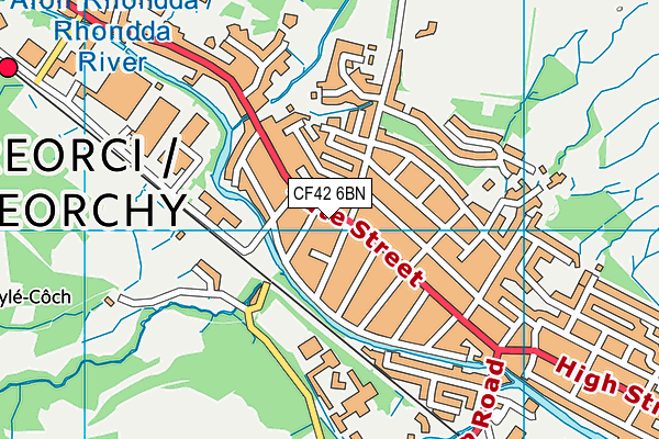 CF42 6BN map - OS VectorMap District (Ordnance Survey) CF42 6BN map - OS VectorMap District (Ordnance Survey)