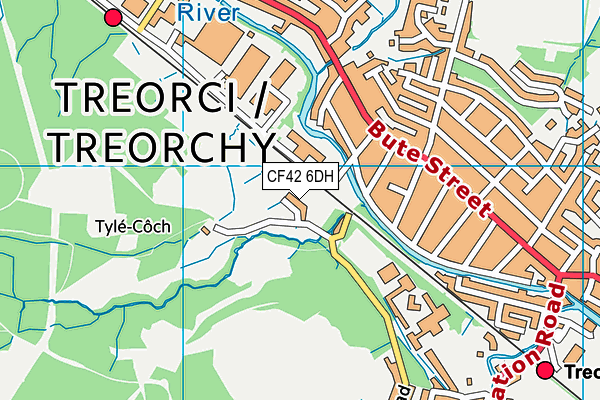 CF42 6DH map - OS VectorMap District (Ordnance Survey) CF42 6DH map - OS VectorMap District (Ordnance Survey)
