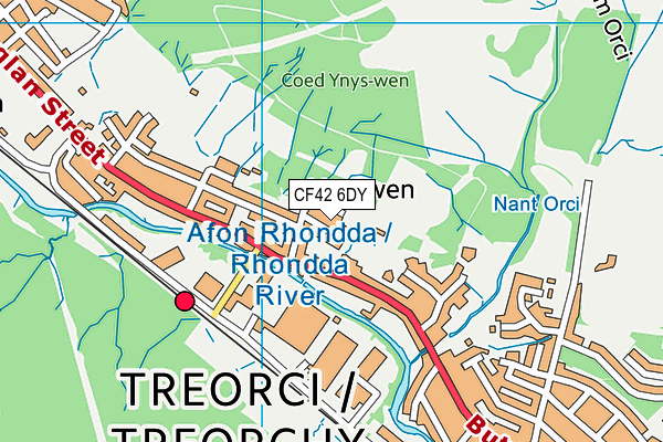 CF42 6DY map - OS VectorMap District (Ordnance Survey) CF42 6DY map - OS VectorMap District (Ordnance Survey)