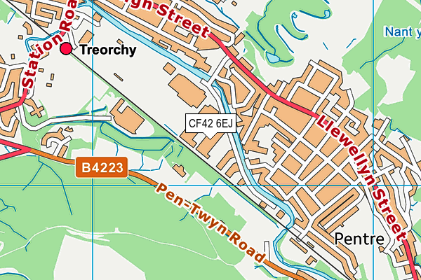 CF42 6EJ map - OS VectorMap District (Ordnance Survey) CF42 6EJ map - OS VectorMap District (Ordnance Survey)