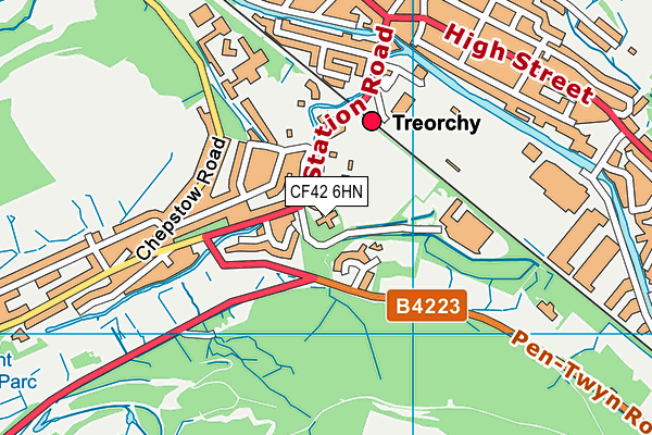 CF42 6HN map - OS VectorMap District (Ordnance Survey) CF42 6HN map - OS VectorMap District (Ordnance Survey)
