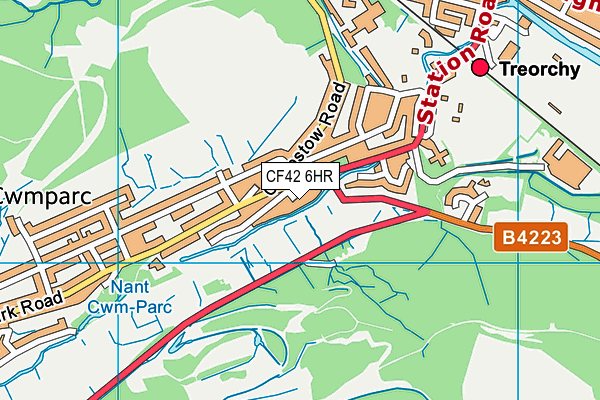 CF42 6HR map - OS VectorMap District (Ordnance Survey) CF42 6HR map - OS VectorMap District (Ordnance Survey)