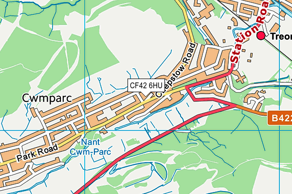 CF42 6HU map - OS VectorMap District (Ordnance Survey) CF42 6HU map - OS VectorMap District (Ordnance Survey)