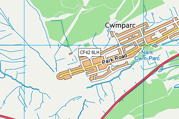 CF42 6LH map - OS VectorMap District (Ordnance Survey) CF42 6LH map - OS VectorMap District (Ordnance Survey)