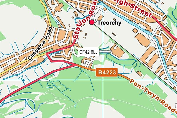 CF42 6LJ map - OS VectorMap District (Ordnance Survey) CF42 6LJ map - OS VectorMap District (Ordnance Survey)
