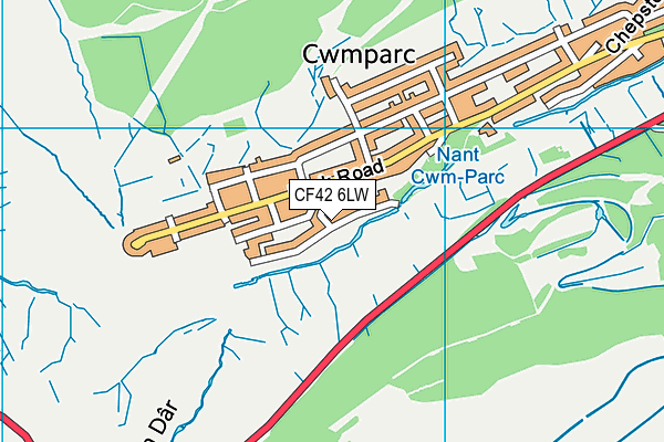 CF42 6LW map - OS VectorMap District (Ordnance Survey) CF42 6LW map - OS VectorMap District (Ordnance Survey)