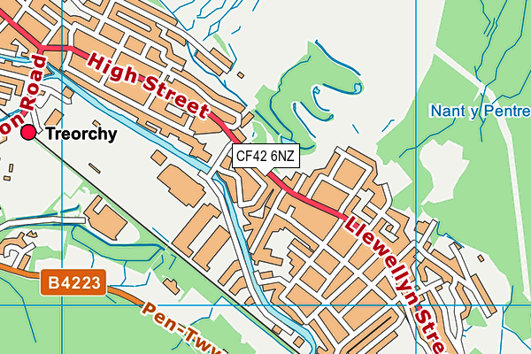 CF42 6NZ map - OS VectorMap District (Ordnance Survey) CF42 6NZ map - OS VectorMap District (Ordnance Survey)