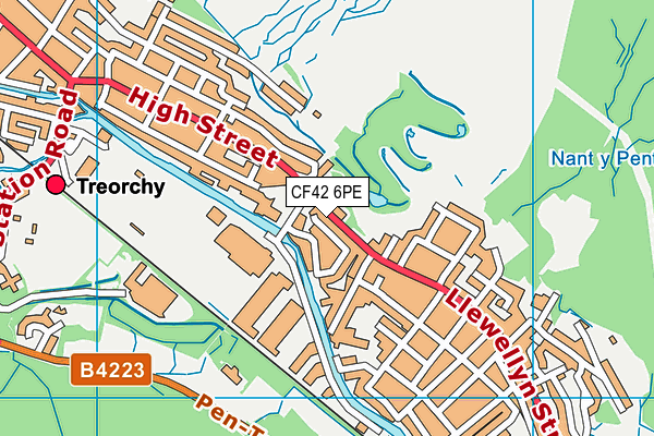 CF42 6PE map - OS VectorMap District (Ordnance Survey) CF42 6PE map - OS VectorMap District (Ordnance Survey)