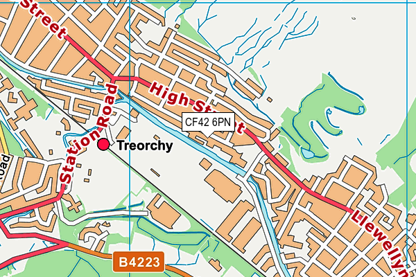 CF42 6PN map - OS VectorMap District (Ordnance Survey) CF42 6PN map - OS VectorMap District (Ordnance Survey)