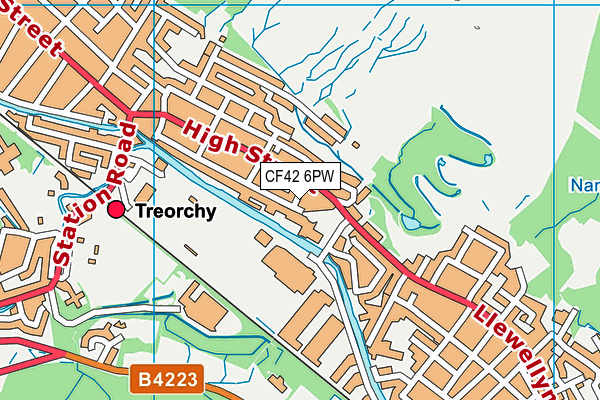 CF42 6PW map - OS VectorMap District (Ordnance Survey) CF42 6PW map - OS VectorMap District (Ordnance Survey)