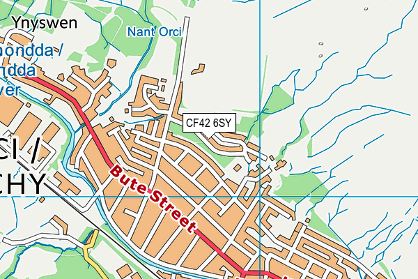 CF42 6SY map - OS VectorMap District (Ordnance Survey) CF42 6SY map - OS VectorMap District (Ordnance Survey)