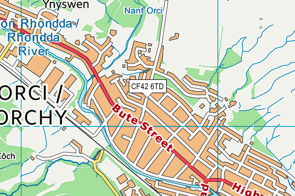 CF42 6TD map - OS VectorMap District (Ordnance Survey) CF42 6TD map - OS VectorMap District (Ordnance Survey)