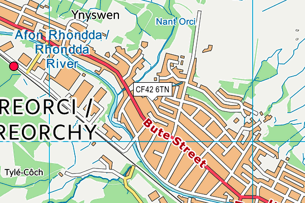 CF42 6TN map - OS VectorMap District (Ordnance Survey) CF42 6TN map - OS VectorMap District (Ordnance Survey)