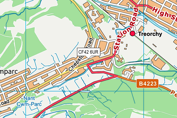 CF42 6UR map - OS VectorMap District (Ordnance Survey) CF42 6UR map - OS VectorMap District (Ordnance Survey)