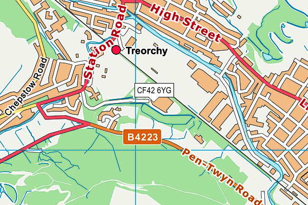 CF42 6YG map - OS VectorMap District (Ordnance Survey) CF42 6YG map - OS VectorMap District (Ordnance Survey)