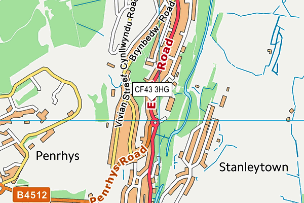 CF43 3HG map - OS VectorMap District (Ordnance Survey) CF43 3HG map - OS VectorMap District (Ordnance Survey)