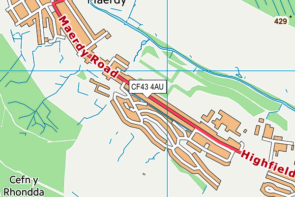 CF43 4AU map - OS VectorMap District (Ordnance Survey) CF43 4AU map - OS VectorMap District (Ordnance Survey)