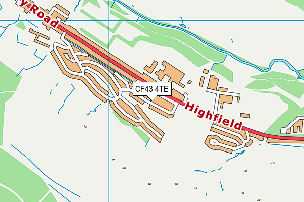 CF43 4TE map - OS VectorMap District (Ordnance Survey) CF43 4TE map - OS VectorMap District (Ordnance Survey)