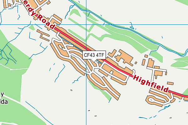 CF43 4TF map - OS VectorMap District (Ordnance Survey) CF43 4TF map - OS VectorMap District (Ordnance Survey)