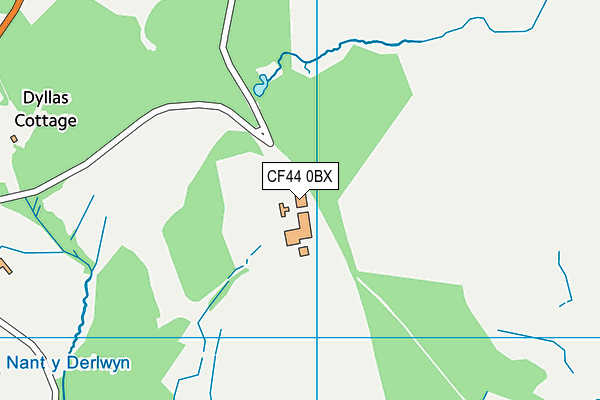CF44 0BX map - OS VectorMap District (Ordnance Survey) CF44 0BX map - OS VectorMap District (Ordnance Survey)