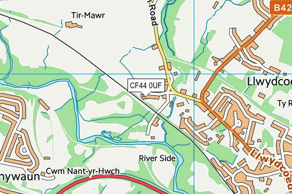 CF44 0UF map - OS VectorMap District (Ordnance Survey) CF44 0UF map - OS VectorMap District (Ordnance Survey)