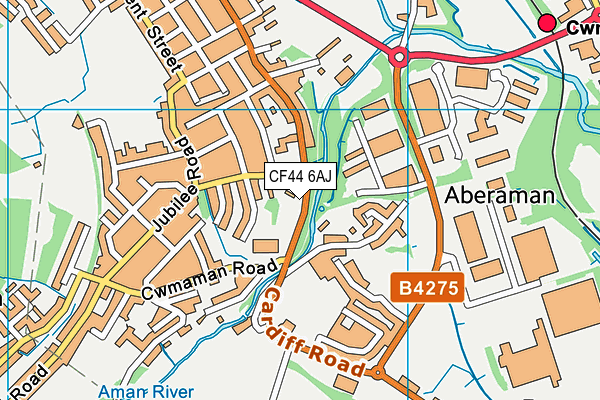 CF44 6AJ map - OS VectorMap District (Ordnance Survey) CF44 6AJ map - OS VectorMap District (Ordnance Survey)