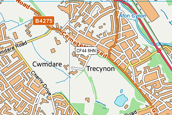 CF44 8HN map - OS VectorMap District (Ordnance Survey)