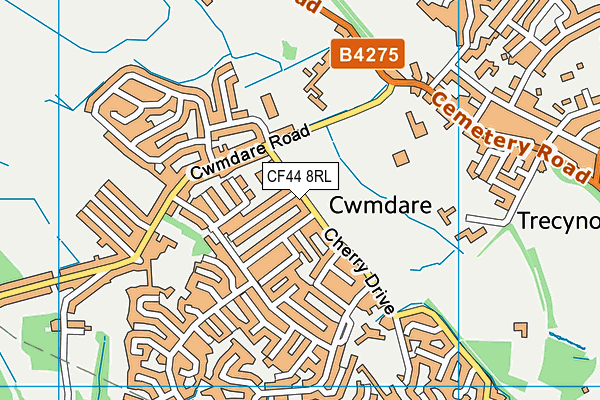 CF44 8RL map - OS VectorMap District (Ordnance Survey)